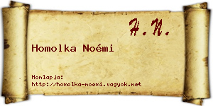 Homolka Noémi névjegykártya